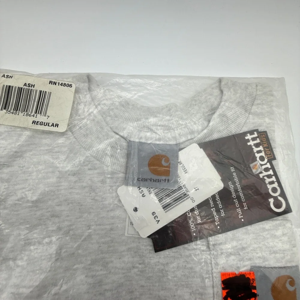 Carhartt For Kids Toddler‎ Boys Short Sleeve Pocket T-Shirt Gray Ash NWT 2T